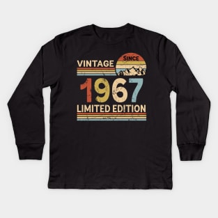 Vintage Since 1967 Limited Edition 56th Birthday Gift Vintage Men's Kids Long Sleeve T-Shirt